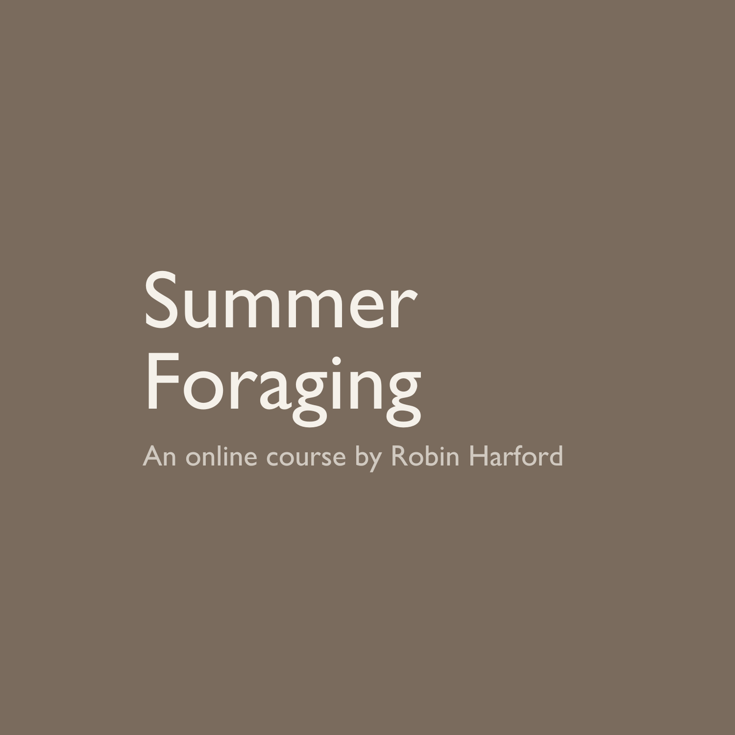 Summer Foraging