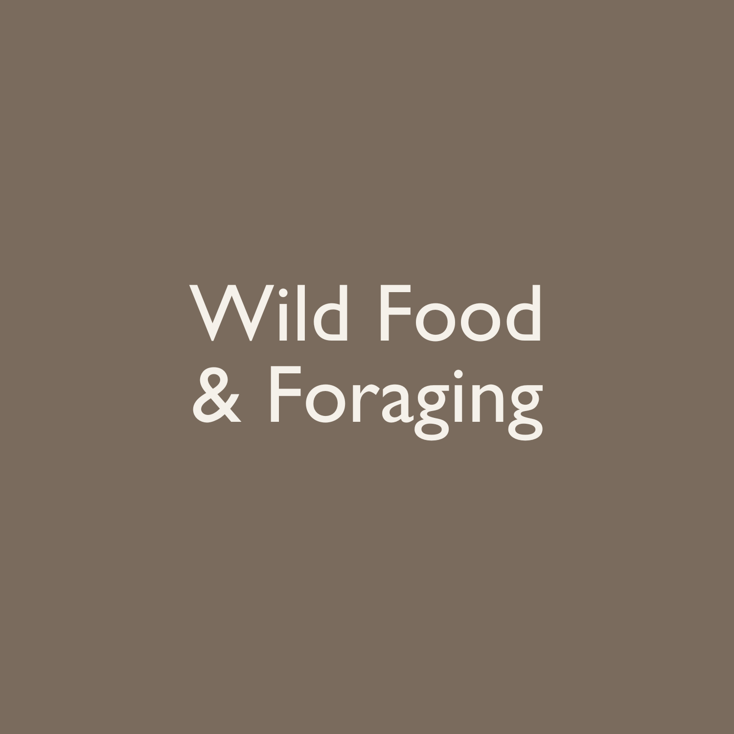 Wild Food & Foraging